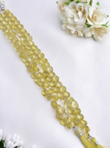 สร้อยคอพลอยเลมอนควอตซ์ทรงลูกแพร์เจียระไนธรรมชาติ, พลอยสำหรับทำเครื่องประดับชั้นดี - Product Image 2