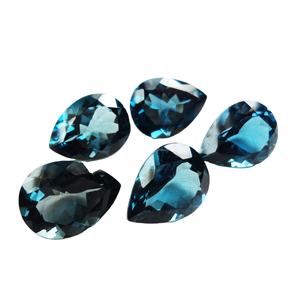 Topaze bleue suisse semi-précieuse, taille poire facettée, haute qualité, taille calibrée, pierres précieuses en vrac pour la lithothérapie, prix de gros - Product Image 1