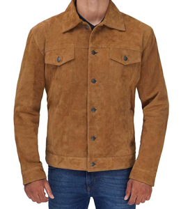 Blouson de moto d'hiver pour hommes personnalisé du fabricant en cuir brun pour temps froid - Product Image 5