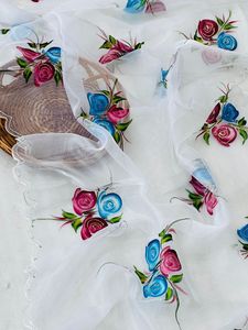 Ropa de boda de primera calidad para mujeres, blusa de seda de Organza pura, hecha a mano, de trabajo, fabricante de moda - Product Image 2