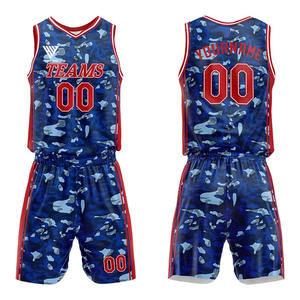 Conjunto de Uniforme de Baloncesto con Diseño Único y Logotipo Personalizado para Hombre, en Oferta, Talla Grande, Transpirable, 100% Poliéster - Product Image 1