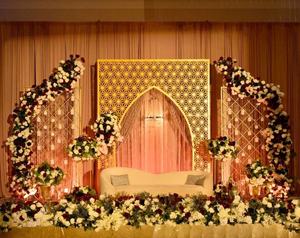 Glorious European Wedding Candle Wall <b>Decor</b> Latest Wedding Stage Glowing Candle Wall Beautiful <b>Mehndi</b> Stage Candle Back-Walls - Product Image 5
