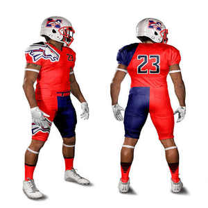 Uniforme de football américain personnalisé en maille respirante grande taille à manches courtes pour l'été, vente en gros OEM, impression par sublimation sur mesure - Product Image 5