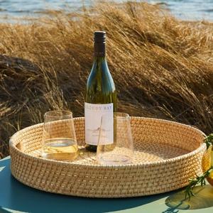 Bandeja redonda de ratán para servir - Product Image 4