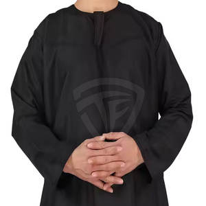 Thobe arabe pour hommes robe islamique Thobe tissu en coton premium coupe personnalisée vêtements pour l'Aïd vente en gros OEM - Product Image 2