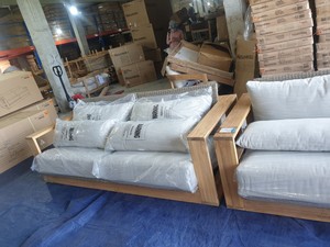 Ensemble de canapés en bois de teck en corde d'osier conçoit des meubles de chaise de beauté pour le salon meubles de luxe modernes maison extérieur - Product Image 5