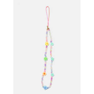 A3shop Smile and Flowers Laccetto per Telefono in Acrilico, Catena e Cinturino da Polso per Appendere e Decorare - Product Image 2