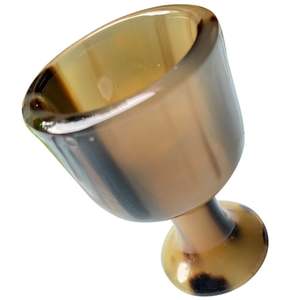 Vasos para beber vikingos hechos a mano con cuerno de búfalo y vaca, tamaño personalizado, cristal de cuerno corto, color natural - Product Image 1