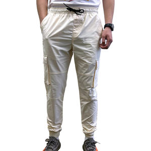 Pantalon de jogging décontracté pour homme en toile 100 % coton de haute qualité, léger, respirant, séchage rapide, taille mi-haute - Product Image 1