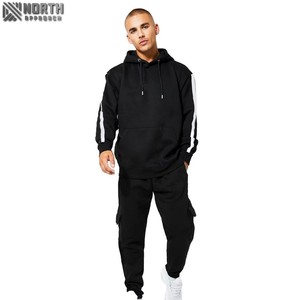 Customized Winter Men's Tracksuit <b>Jogger</b> <b>Set</b> with Custom Logo Elastic Waist 100% Cotton Breathable Gym Wear OEM - Product Image 1