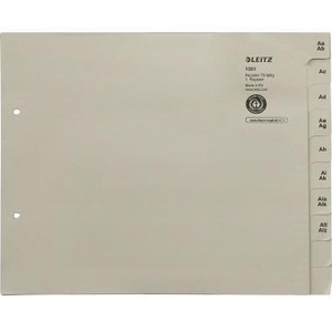 A-Z Register Leitz Extra Wide DIN <b>A4</b> 750 Sheet Grey Recycled Paper Register File <b>Folder</b> Accessory - Product Image 1