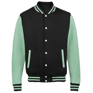 Chaqueta de béisbol Reversible de lana de alta calidad para hombres Stand patrón de invierno Chenille bordado Varsity Letterman diseño con capucha - Product Image 1