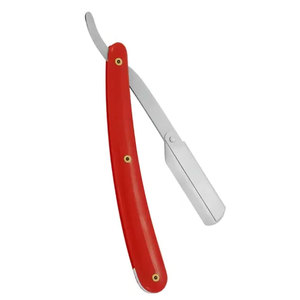 Maquinillas de afeitar de acero con borde recto de peluquero con mango de plástico, maquinilla de afeitar plegable para hombres, maquinilla de afeitar de Metal con borde Vintage - Product Image 2