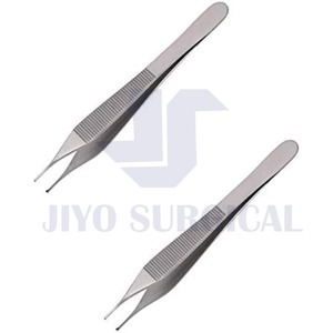 Pinzas Adson 1x2 para tejido, de acero inoxidable, para manipulación de tejidos, instrumento médico dental - Product Image 2