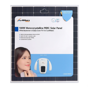 Panel Solar Monocristalino PERC de 100W con Lámina Trasera Blanca y Cubierta de Vidrio, Certificado TUV - Product Image 2