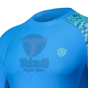 Camisetas para hombre TAKESHI FIGHT GEAR de manga larga con cuello redondo y patrón sólido de color personalizado - Product Image 4