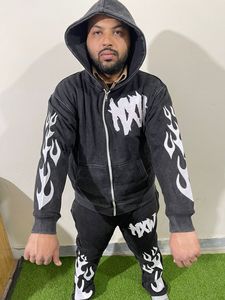 ชุดวอร์มปักลายสำหรับซักด้วยกรดซักเหงื่อเสื้อครอปสีดำปักโลโก้ออกแบบได้ตามต้องการ - Product Image 2