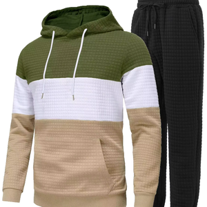 Gran oferta, conjunto de chándal personalizable, conjunto de ropa deportiva elegante y transpirable para gimnasio, Fitness, ropa ligera para correr para hombres - Product Image 1