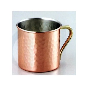 Top Quality Copper Mugs Moscow Mule <b>Coffee</b> Stainless Steel Wine Cup Copper Cocktail Glass Hammered Cup Glass With Handle Mugs - Product Image 4