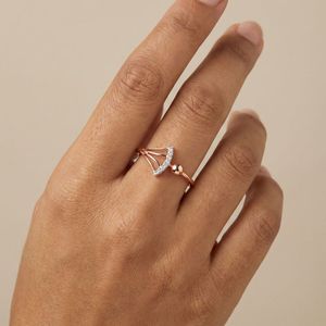 Elegante Anillo de Oro Rosa con Diamante Natural de 0.03 Quilates, Corte Brillante Redondo, Color HI, Claridad VSSI, para la Elegancia y el Estilo Diarios - Product Image 1