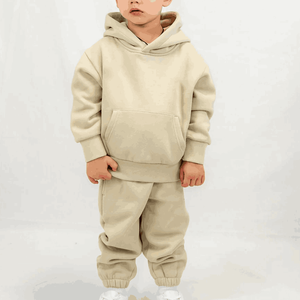 Conjunto de chándal apilado para niños unisex con estilo, Sudadera con capucha cómoda y de moda y pantalones Jogger estampados para todas las estaciones de talla grande - Product Image 2