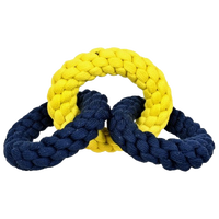 Jouet durable et sûr pour chien Aero Tug Flying Disc avec cordes de style dessin animé Chew Play | Divine International