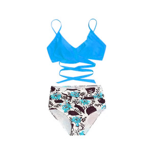 Best Design New Summer Animal Print Sexy Backless High Waist <b>Bikini</b> 3 Piece Swimsuit <b>Set</b> Breathable Quick Dry Wholesale Low - Product Image 2