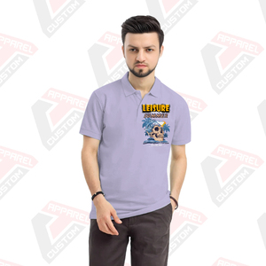 Premium Men's for Polo Shirt Confortable Élégant Caractéristiques écologiques pour l'été-Appliques de tissus en velours côtelé Denim Batik - Product Image 1