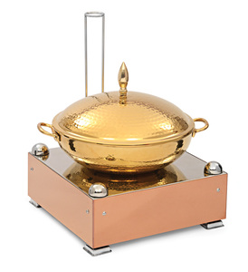 <b>Chafing</b> Dish with Roll Top Lid and Hydraulic Hinges for Soft Closing and <b>Gel</b> Based Burner Container for Heating Purposes - Product Image 1