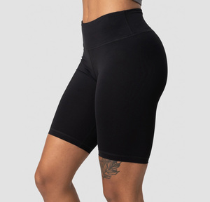 <b>Women</b> Black <b>Compression</b> Biker Shorts | High Waist Workout Yoga Shorts - Product Image 1