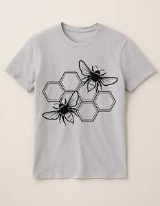 T-Shirt Confortable Ultra Doux Essentiel pour Hommes, Été Écologique Appliques Denim Batik Tissus Velours Côtelé 100% Coton Patches - Product Image 2