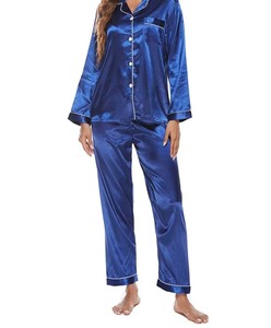 Pijamas para mujer de manga larga estilo casual diseño personalizado Conjunto de pijama a juego conjunto de salón para mujer ropa de dormir ligera para mujer - Product Image 4