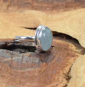 Aquamarine Ring 925 Sterling Silver Oval Gemstone Handmade Jewelry Women March Birthstone Gift - Product Image 4
