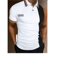 Chemise d'été pour homme à manches courtes, 100% coton tricoté 200g, séchage rapide, avec logo personnalisé imprimé par sublimation, boutonnée, couleur unie