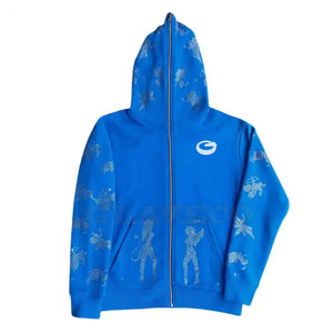 Sweats à capuche en coton mélangé de qualité supérieure avec fermeture éclair complète Design personnalisé avec col à capuche Style décontracté pour l'hiver-Prix de gros - Product Image 1