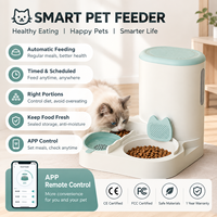 Distributeur automatique de nourriture pour animaux de compagnie, bol intégré pour chat, distributeur de nourriture pour chien, fontaine à eau, station d'alimentation pour chats et chiens d'intérieur