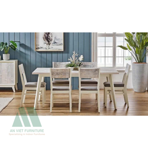 Juego de sillas de comedor de madera dura de diseño moderno muebles para el hogar fabricados en Vietnam para dormitorio y comedor listos para ensamblar - Product Image 4