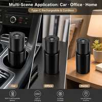 Diffuseur d'arômes pour voiture, ultrasonique, nano-brume, finition piano noir brillant, réservoir mat brillant, double finition, OEM ODM