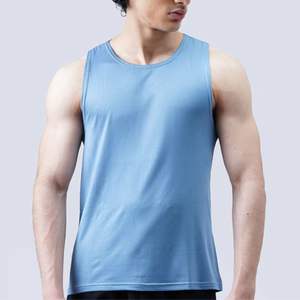 Camiseta sin Mangas Deportiva Personalizada al por Mayor de Alta Calidad para Hombre, Cuello Redondo Acanalado, Secado Rápido, Transpirable, para Gimnasio y Fitness de Verano - Product Image 1