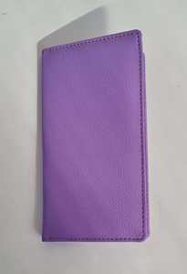 Custom Black Purple PU Leather Ladies Checkbook Cover with RFID Feature <b>Fold</b> Closure-Short <b>Wallet</b> Wholesale - Product Image 3