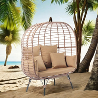 Ensemble complet de chaise en rotin durable et confortable lit de jour beau mobilier d'extérieur pour jardin salon plage hôtels villas