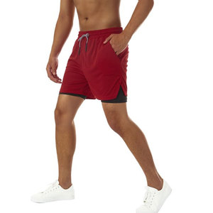 Short de sport pour homme Short de sport décontracté taille moyenne avec cordon de serrage et poches zippées Short de sport à doublure - Product Image 4