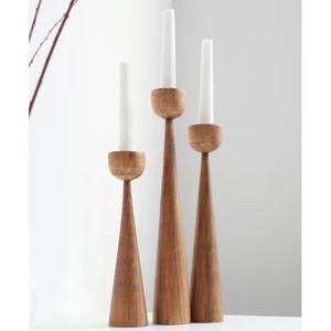 Candelabros de Diseño Lujoso y Moderno, Hechos a Mano en Madera de Acacia, Impresos con Tipografía, Decoración para el Hogar - Product Image 4