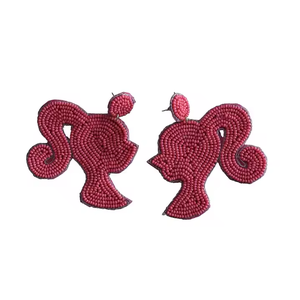 Pendientes Largos Hechos a Mano con Cuentas Blancas para Bodas, Mardi Gras, Fiestas Nocturnas, Desfiles, Joyería de Moda para Mujer - Product Image 4