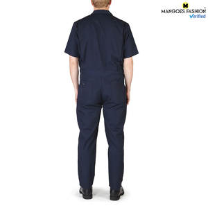 Factory Verified Manufacturer <b>Mens</b> Short Sleeve Coverall Overall <b>Boilersuit</b> Customized Mechanic Protective Work Wear Navy Color - Product Image 2