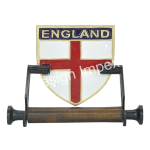 Angleterre Plaque Porte-serviettes Style vintage métal Support mural en tissu pour salle de bain et salle de bain - Product Image 2