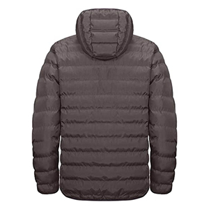 Veste matelassée d'hiver de haute qualité pour hommes manteau à bulles chaud personnalisé avec tissu de laine coquille de lin Style solide Service OEM - Product Image 5