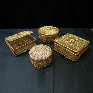 Cestas de alambre de Metal rectangulares chapadas en oro 2023, cestas de almacenamiento de frutas y verduras para decoración de regalos, almacenamiento de cocina para el hogar - Product Image 3