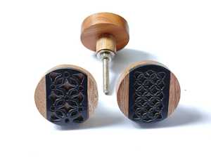 Poignées de tiroir de meubles polyvalentes, bois naturel, résine et laiton, boutons et poignées de placard pour la cuisine, le salon, les meubles, les poignées de porte - Product Image 4