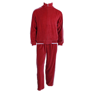 Custom Velvet Jogger Sweat Track Set Side Stripe <b>Velour</b> <b>Tracksuit</b> for <b>Men</b> - Product Image 3